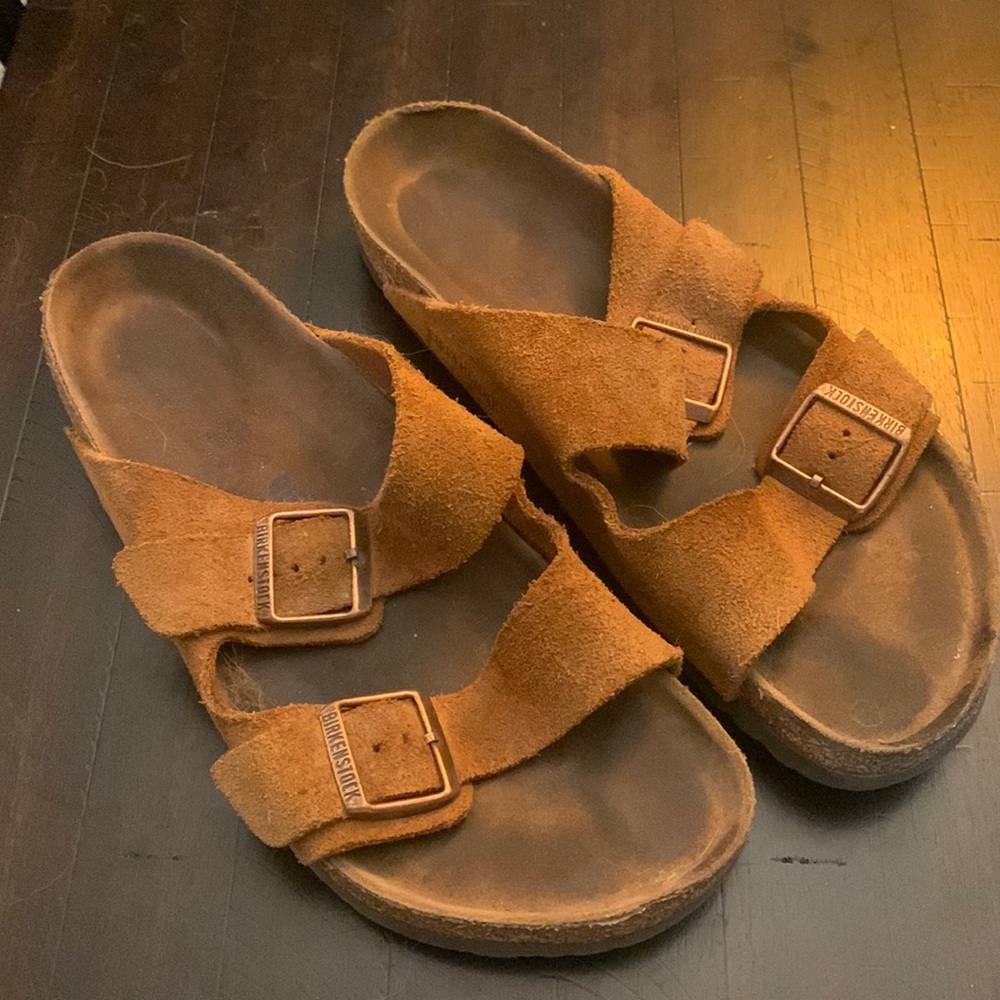 Birkenstock suede Arizona sandals